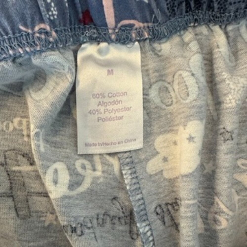 Women’s Blue Sleep Pajama Shorts | Size M | Cotton Blend - Picture 3 of 3